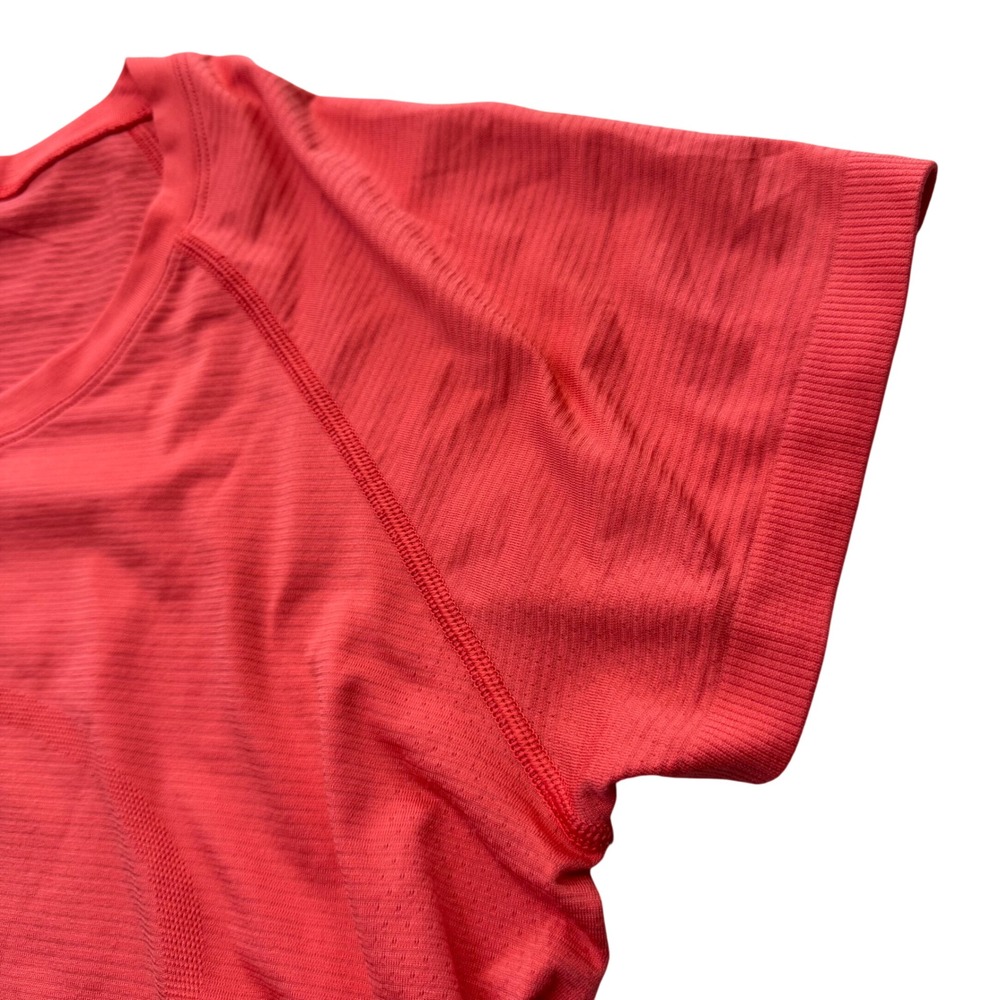 Lululemon Size 10 Swiftly Tech Short Sleeve Shirt Top Orange Red Gorpcore - Picture 5 of 8